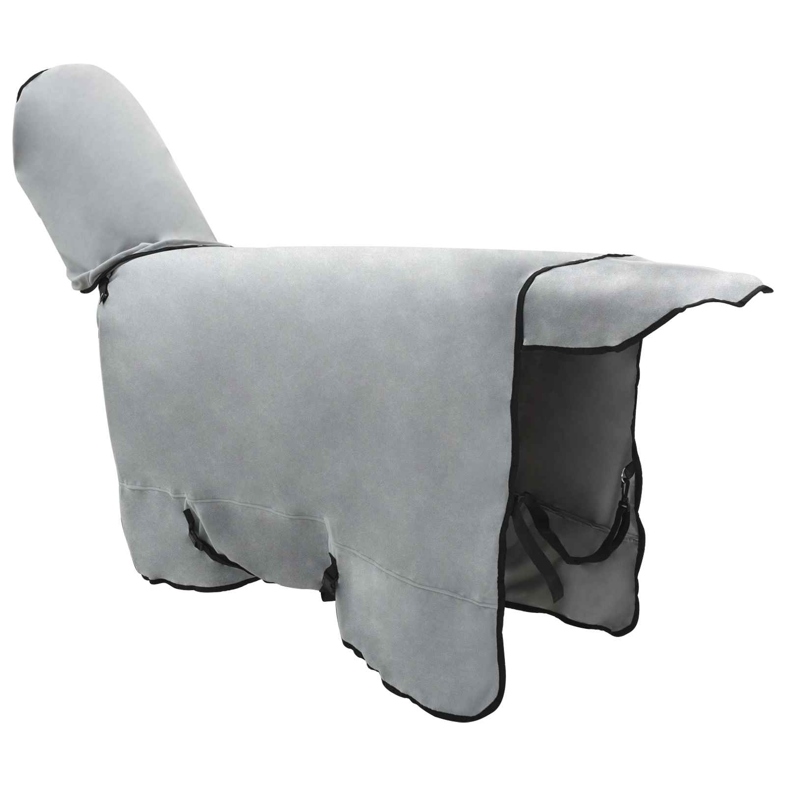 vidaXL Horse Blanket Full Light Grey and Pink 125 cm Polyester Fleece 4