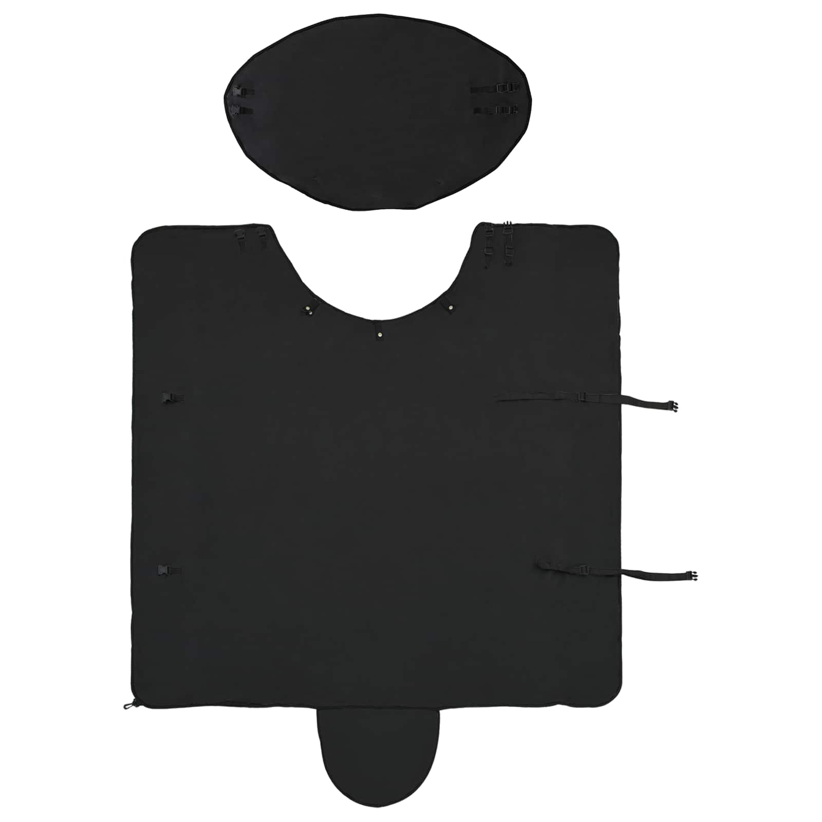 vidaXL Horse Blanket Black 95 cm Polyester Fleece 5