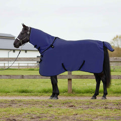 vidaXL Horse Blanket Navy Blue 95 cm Polyester Fleece 1