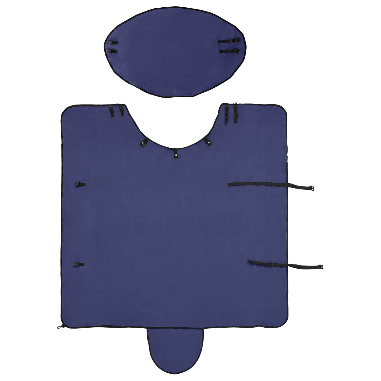 vidaXL Horse Blanket Navy Blue 95 cm Polyester Fleece 5