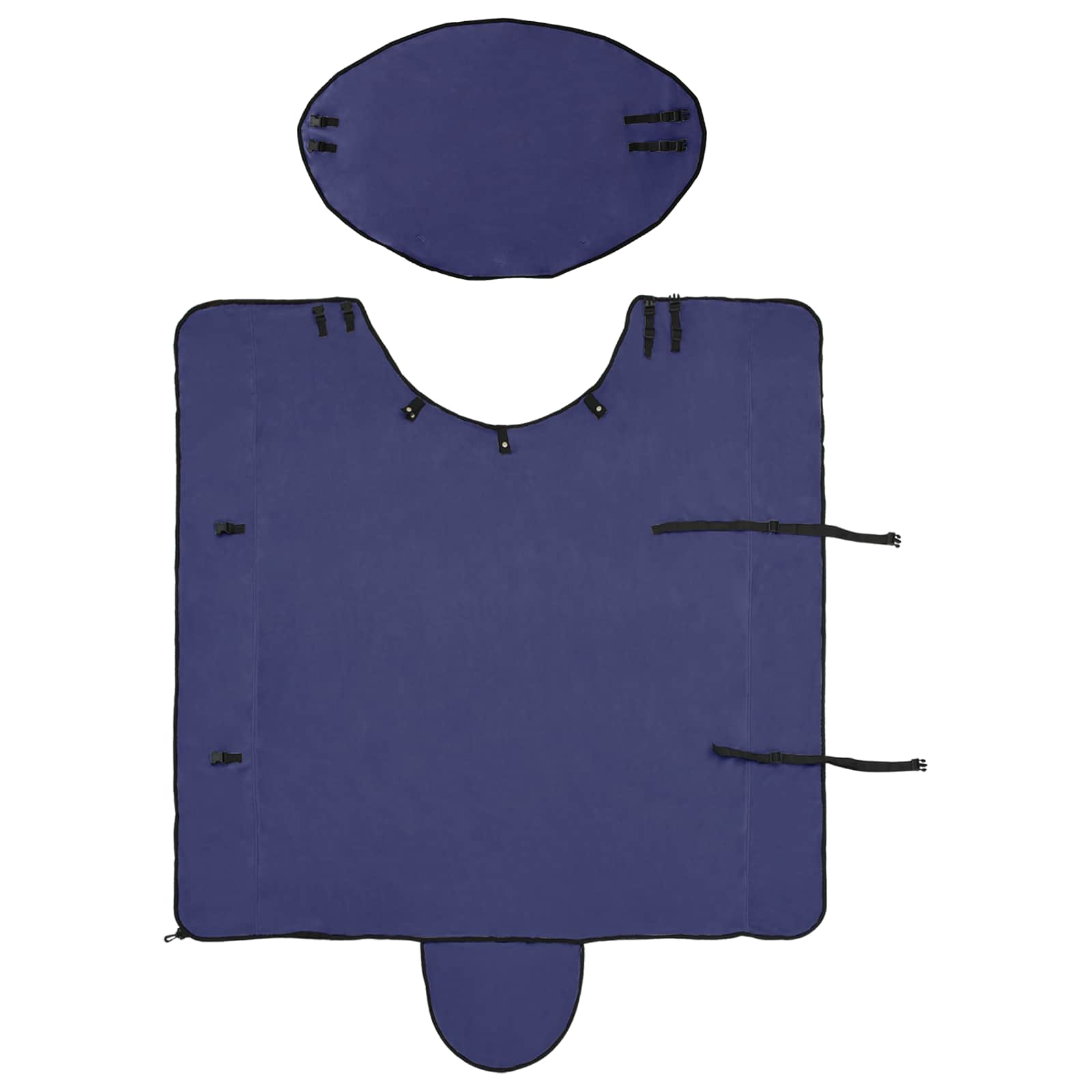 vidaXL Horse Blanket Navy Blue 125 cm Polyester Fleece 5