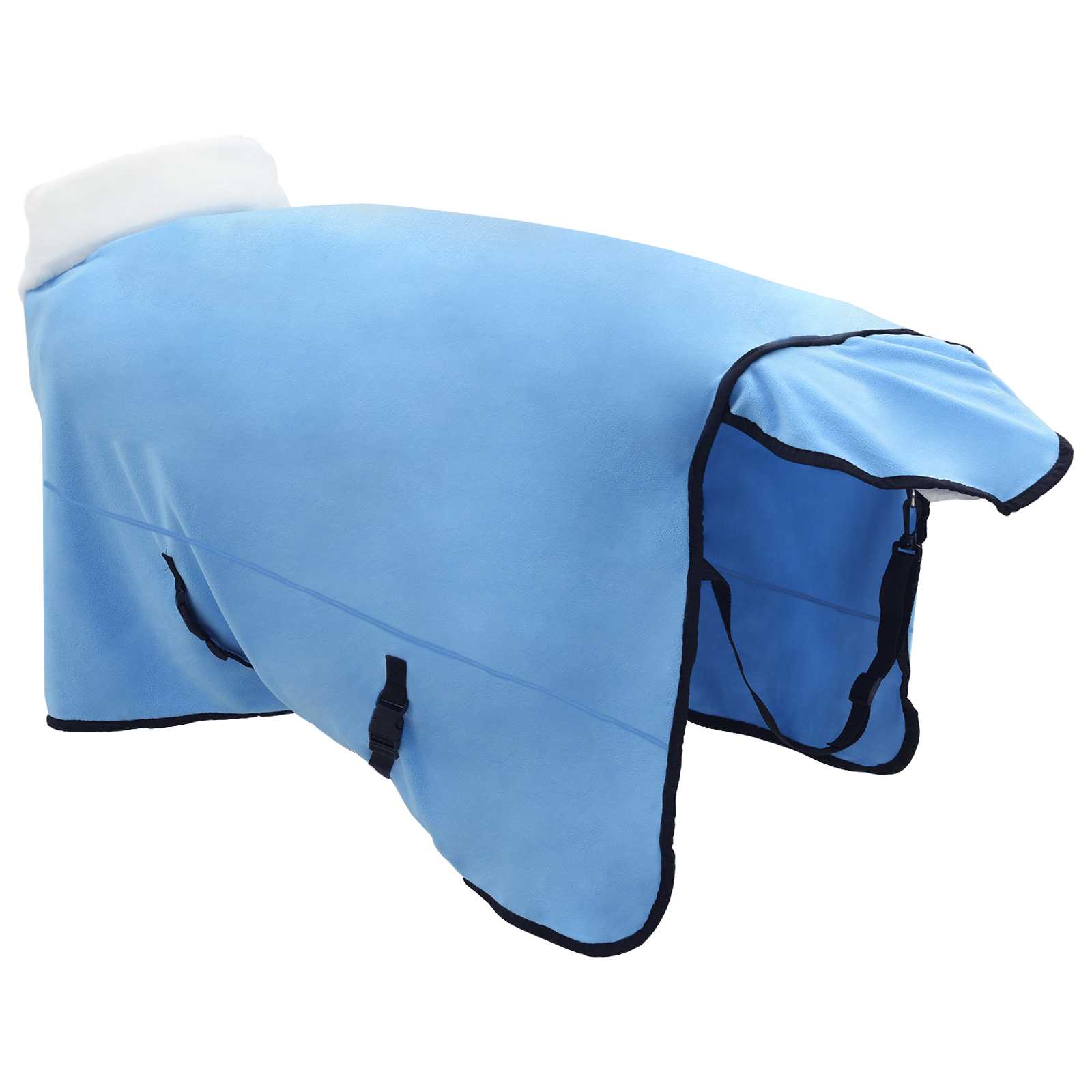 vidaXL Horse Blanket Full Aqua 125 cm Polar fleece 4