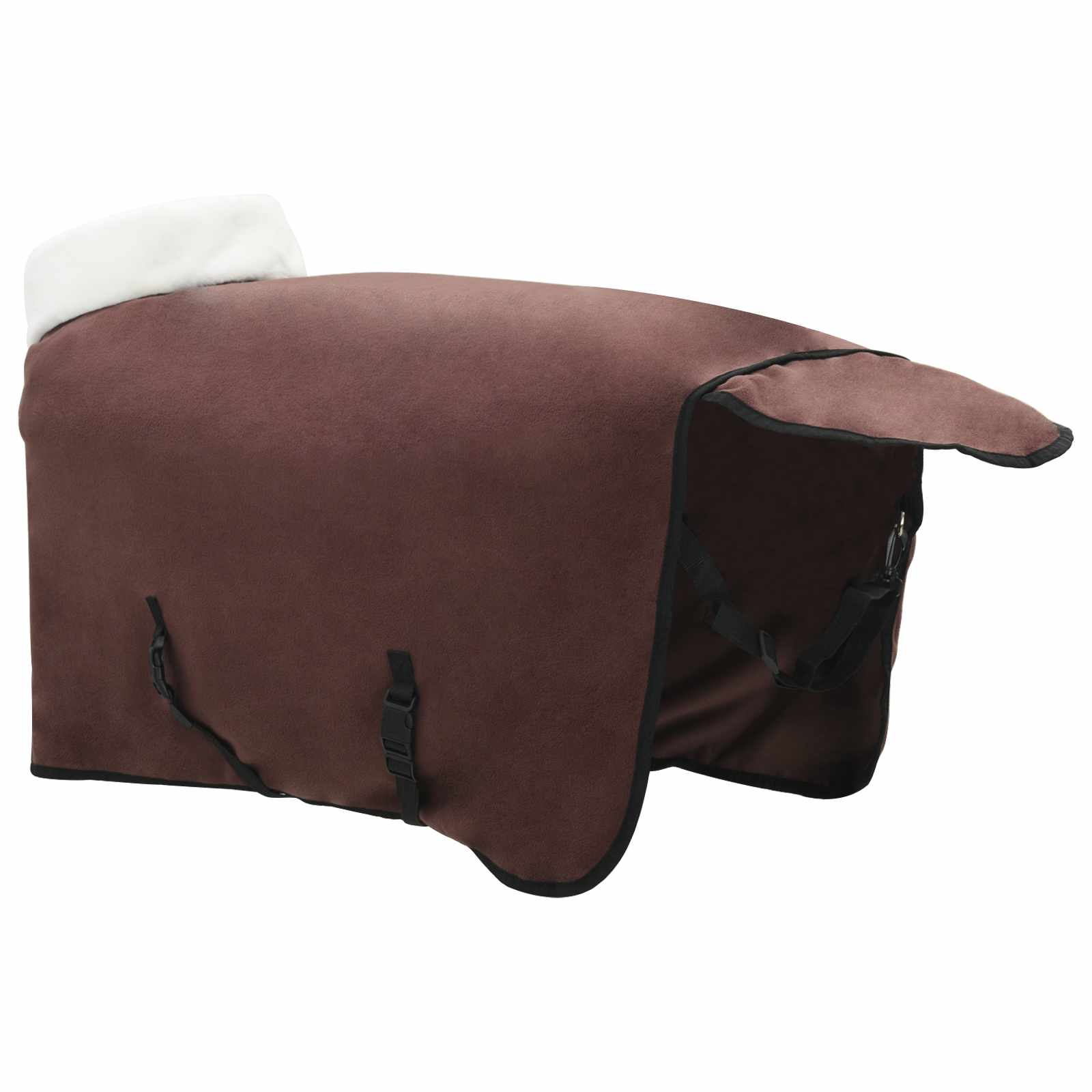 vidaXL Horse Blanket Full Dark Brown 105 cm Polar fleece 4