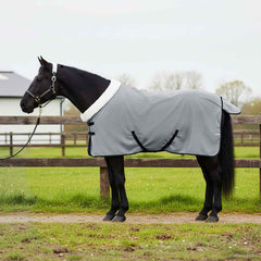 vidaXL Horse Blanket Full Light Grey 95 cm Polar fleece 1