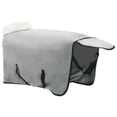 vidaXL Horse Blanket Full Light Grey 105 cm Polar fleece 4