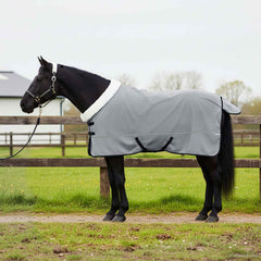 vidaXL Horse Blanket Full Light Grey 125 cm Polar fleece 1