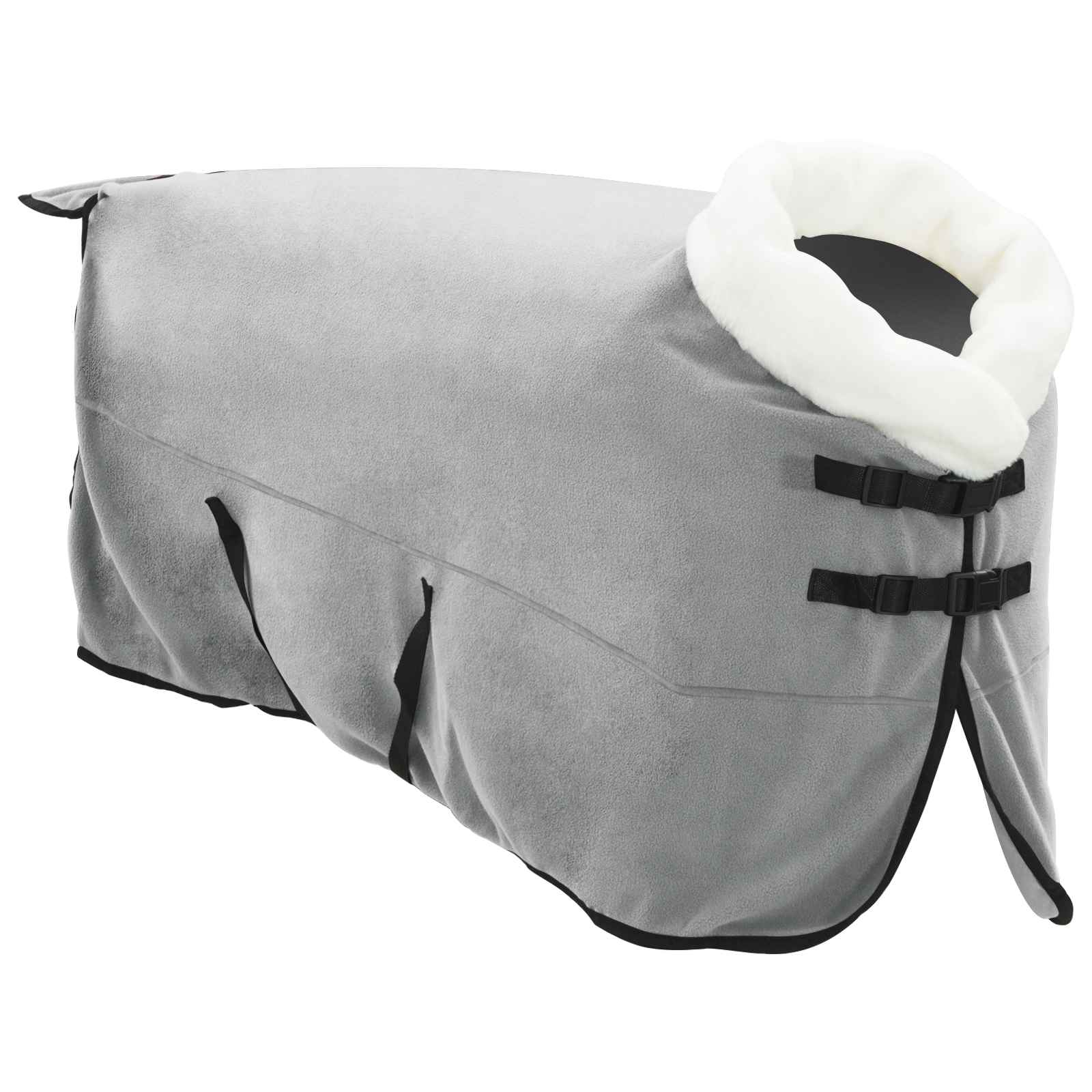 vidaXL Horse Blanket Full Light Grey 125 cm Polar fleece 3
