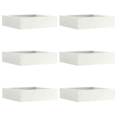 vidaXL Lawn Edging 6 pcs 50 x 50 x 13 cm Steel White 1