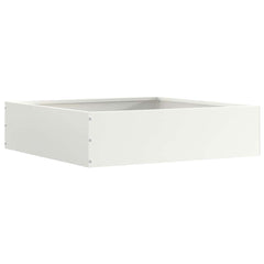 vidaXL Lawn Edging 6 pcs 50 x 50 x 13 cm Steel White 3