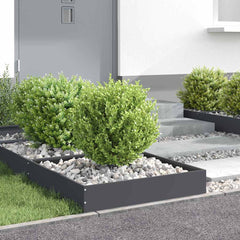 vidaXL Lawn Edging 6 pcs 60 x 60 x 13 cm Steel Anthracite 4