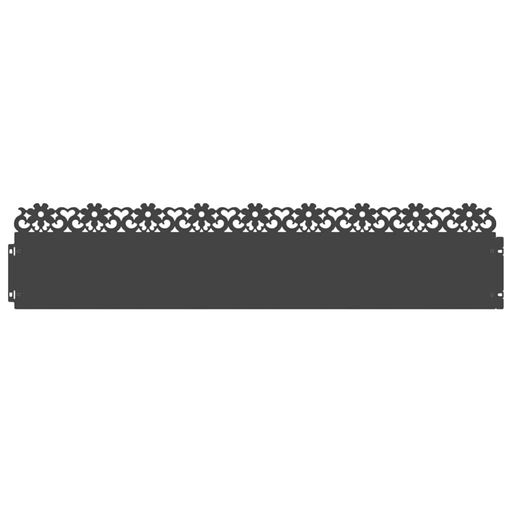 Lawn Edgings Steel Flower Black