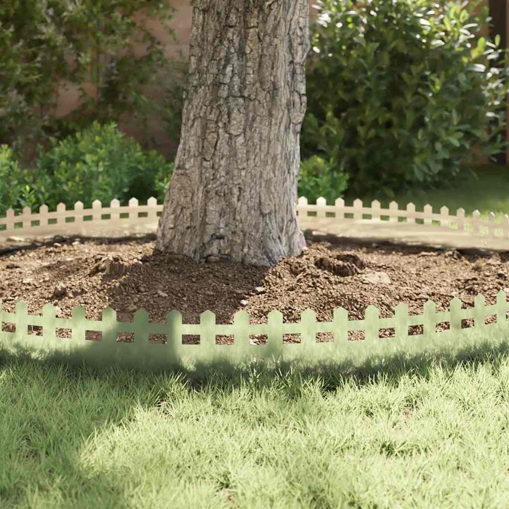 vidaXL Lawn Edgings 10 pcs 103 x 0.05 x 22 cm Galvanised Steel Silver 5