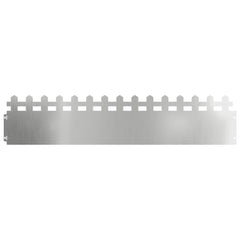 vidaXL Lawn Edgings 10 pcs 103 x 0.05 x 22 cm Galvanised Steel Silver 2