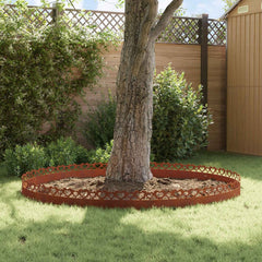 Lawn Edgings 103 x 0.05 x 22 cm Steel 30 pcs Heart Weathering steel
