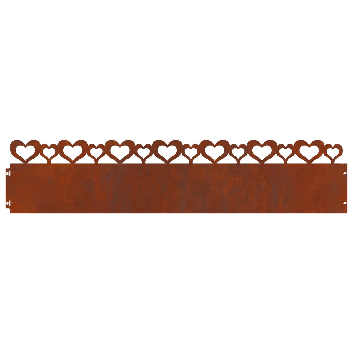 Lawn Edgings 103 x 0.05 x 22 cm Steel 30 pcs Heart Weathering steel