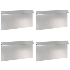 vidaXL Snail Fence 4 pcs 50 x 3.5 x 25 cm Stainless Steel Silver 2