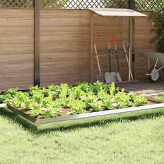 vidaXL Snail Fence 4 pcs 100 x 3.5 x 25 cm Galvanised Steel Silver 1