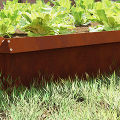 vidaXL Snail Fence 4 pcs 100 x 3.5 x 25 cm Weathering Steel Rusty 3