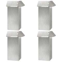 vidaXL Snail Fence 4 pcs 13.5 x 13.5 x 25 cm Stainless Steel Silver 2