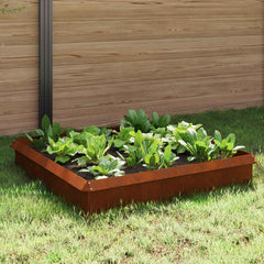 vidaXL Snail Fences 8 pcs 100 x 3.5 x 25 cm Weathering Steel Rusty 1