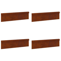 vidaXL Snail Fences 8 pcs 100 x 3.5 x 25 cm Weathering Steel Rusty 5