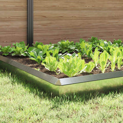vidaXL Snail Fences 12 pcs 100 x 3.5 x 25 cm Galvanised Steel Silver 4