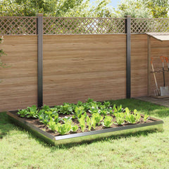 vidaXL Snail Fences 12 pcs 100 x 3.5 x 25 cm Galvanised Steel Silver 1