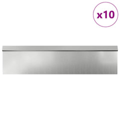 vidaXL Snail Fences 16 pcs 100 x 3.5 x 25 cm Galvanised Steel Silver 3