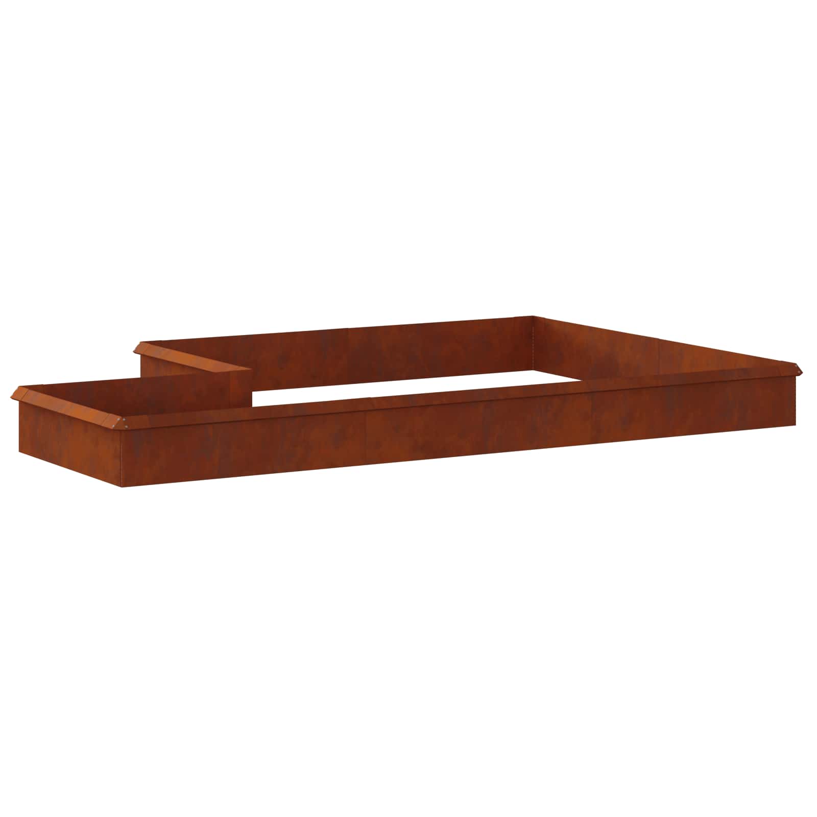vidaXL Snail Fences 16 pcs 100 x 3.5 x 25 cm Weathering Steel Rusty 2