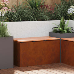vidaXL Garden Bench 2 -Seater 80 x 40 x43 cm Rusty Rectangular 1