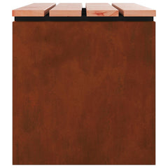 Garden Bench Steel 40 x 40 x 43 cm Weathering steel