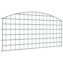 vidaXL Pond Fence Set 5 pcs 100 x 50 cm Steel Green 1