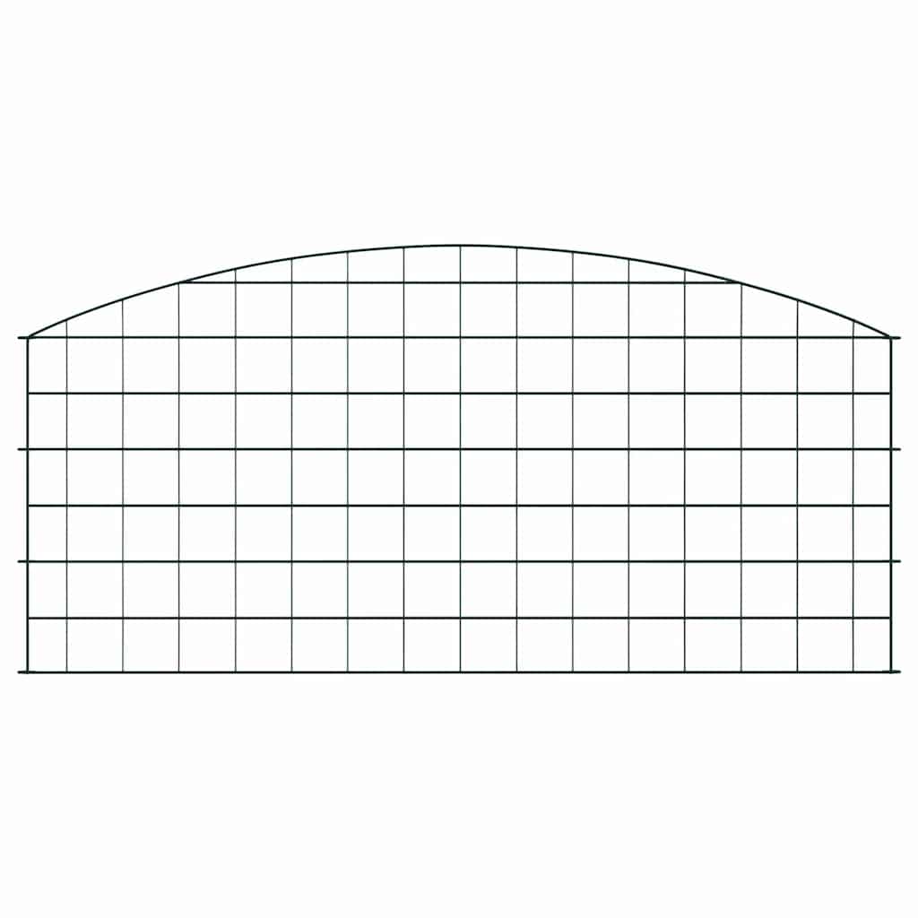 vidaXL Pond Fence Set 5 pcs 100 x 50 cm Steel Green 2