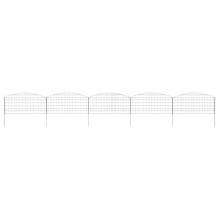 vidaXL Pond Fence Set 5 pcs 100 x 50 cm Steel Green 3