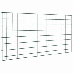 vidaXL Pond Fence Set 8 pcs Steel Green