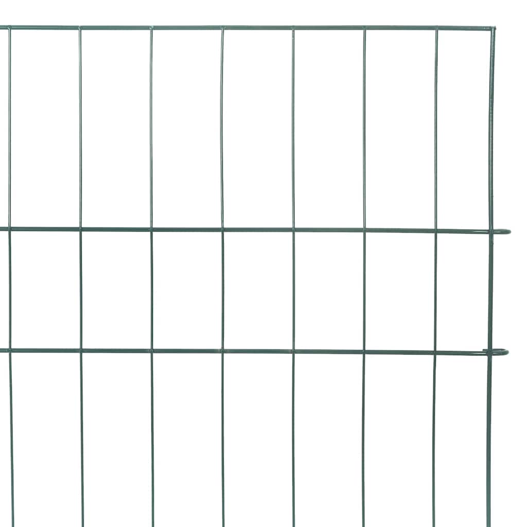 vidaXL Pond Fence Set 5 pcs 100 x 50 cm Steel Green 5