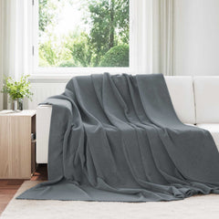 vidaXL Throw Blanket Dark Grey 220 x 240 cm 1.37 kg Fleece 1