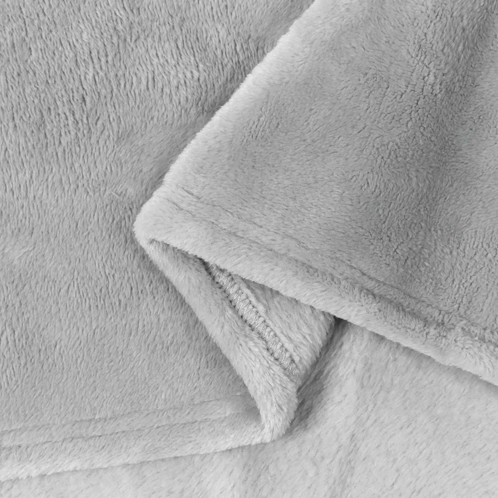 vidaXL Throw Blanket Grey 220 x 240 cm 1.37 kg Fleece 6