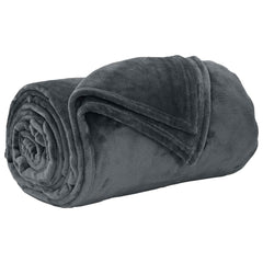 vidaXL Throw Blankets 6 pcs Dark Grey 130 x 150 cm 3.04 kg Fleece 4