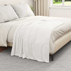 vidaXL Throw Blankets 6 pcs White 130 x 150 cm 3.04 kg Fleece 3