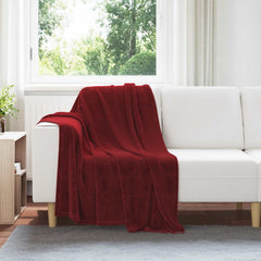 vidaXL Throw Blankets 6 pcs Bordeaux Red 130 x 150 cm 3.04 kg Fleece 1