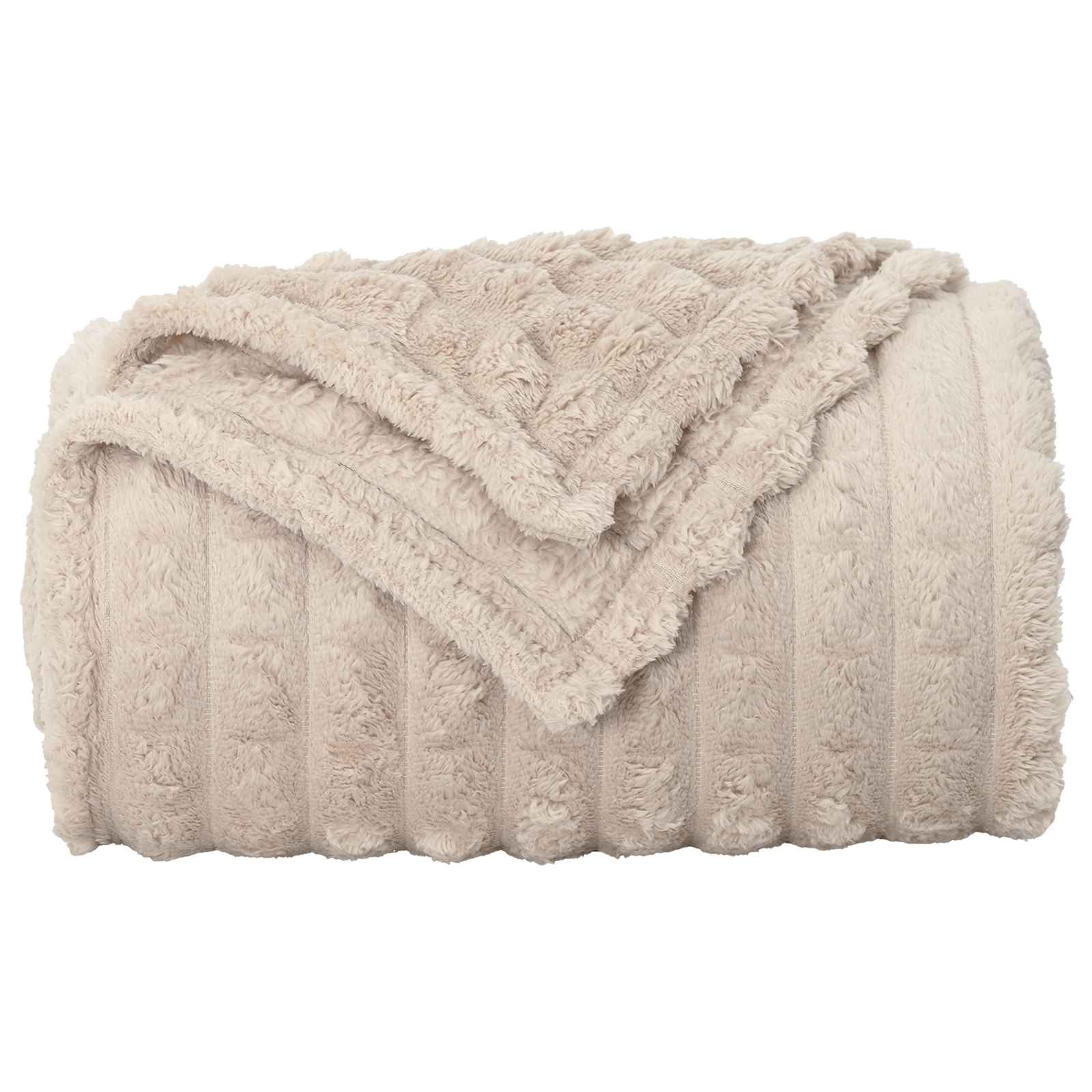 vidaXL Throw Blanket Beige 150 x 130 cm 0.45 kg Fleece 4