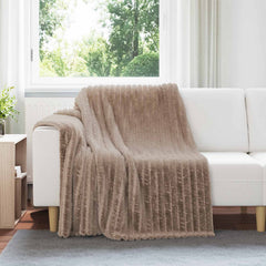 vidaXL Throw Blanket Camel 200 x 150 cm 0.8 kg Fleece 1