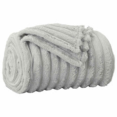 vidaXL Throw Blanket Grey 270 x 240 cm 1.77 kg Fleece 2