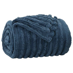 vidaXL Throw Blanket Navy Blue 240 x 220 cm 1.36 kg Fleece 2