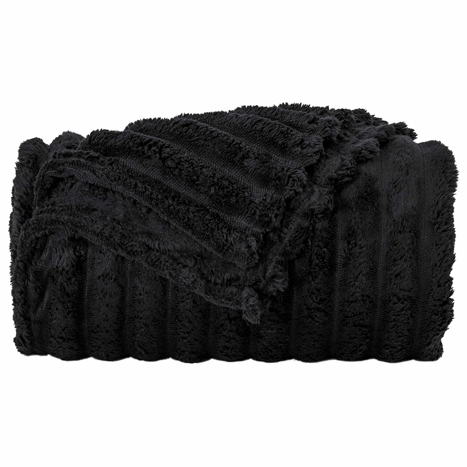 vidaXL Throw Blanket Black 240 x 220 cm 1.36 kg Fleece 4