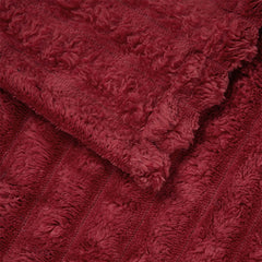 vidaXL Throw Blanket Bordeaux Red 240 x 220 cm 1.66 kg Fleece 6