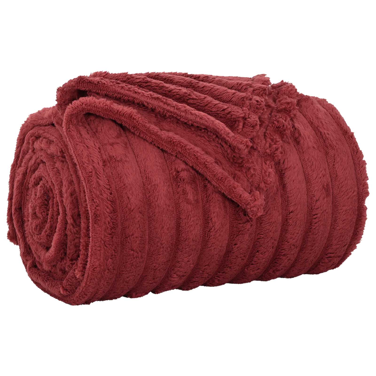 vidaXL Throw Blanket Bordeaux Red 240 x 220 cm 1.66 kg Fleece 2