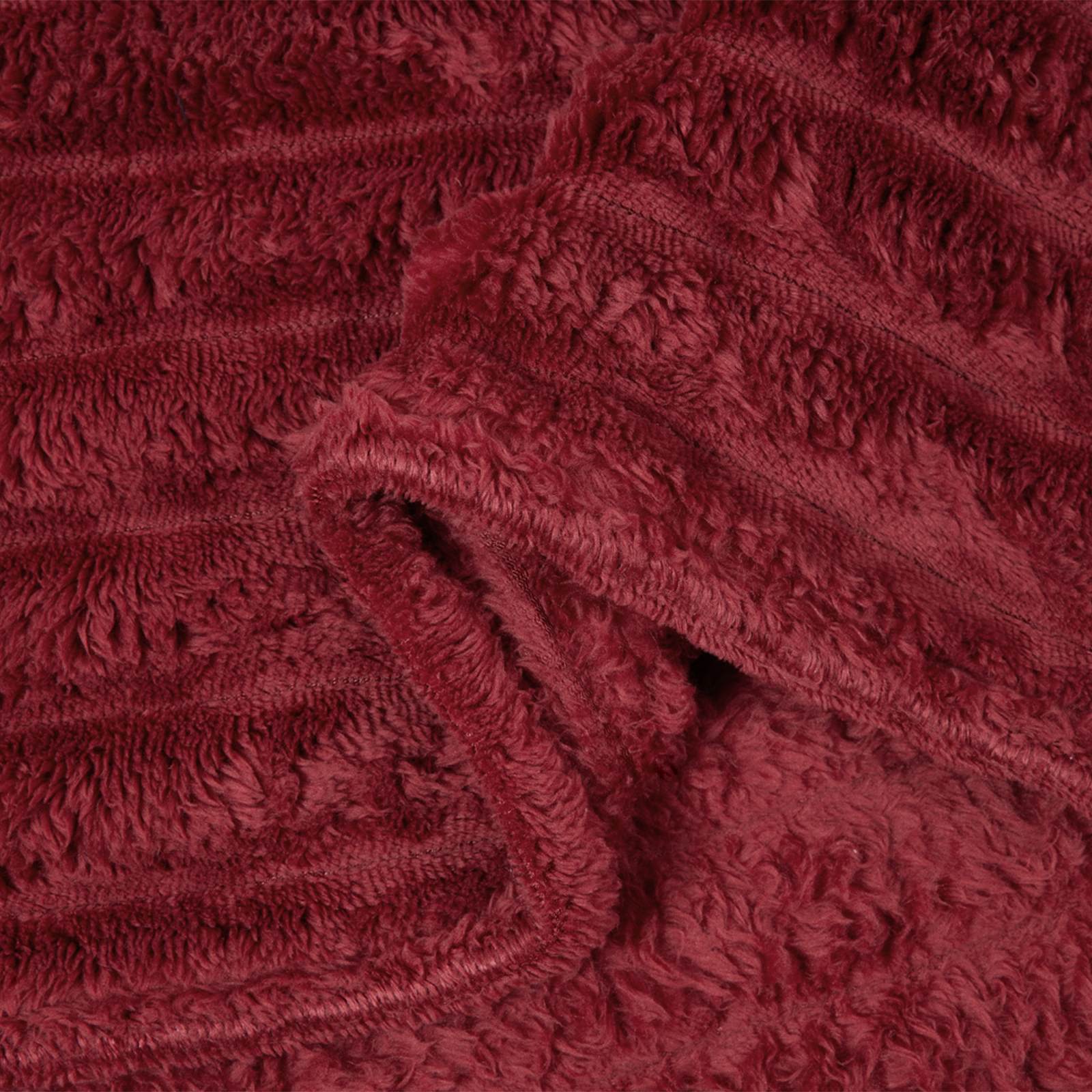 vidaXL Throw Blanket Bordeaux Red 270 x 240 cm 1.66 kg Fleece 6