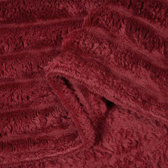 vidaXL Throw Blanket Bordeaux Red 270 x 240 cm 1.66 kg Fleece 6